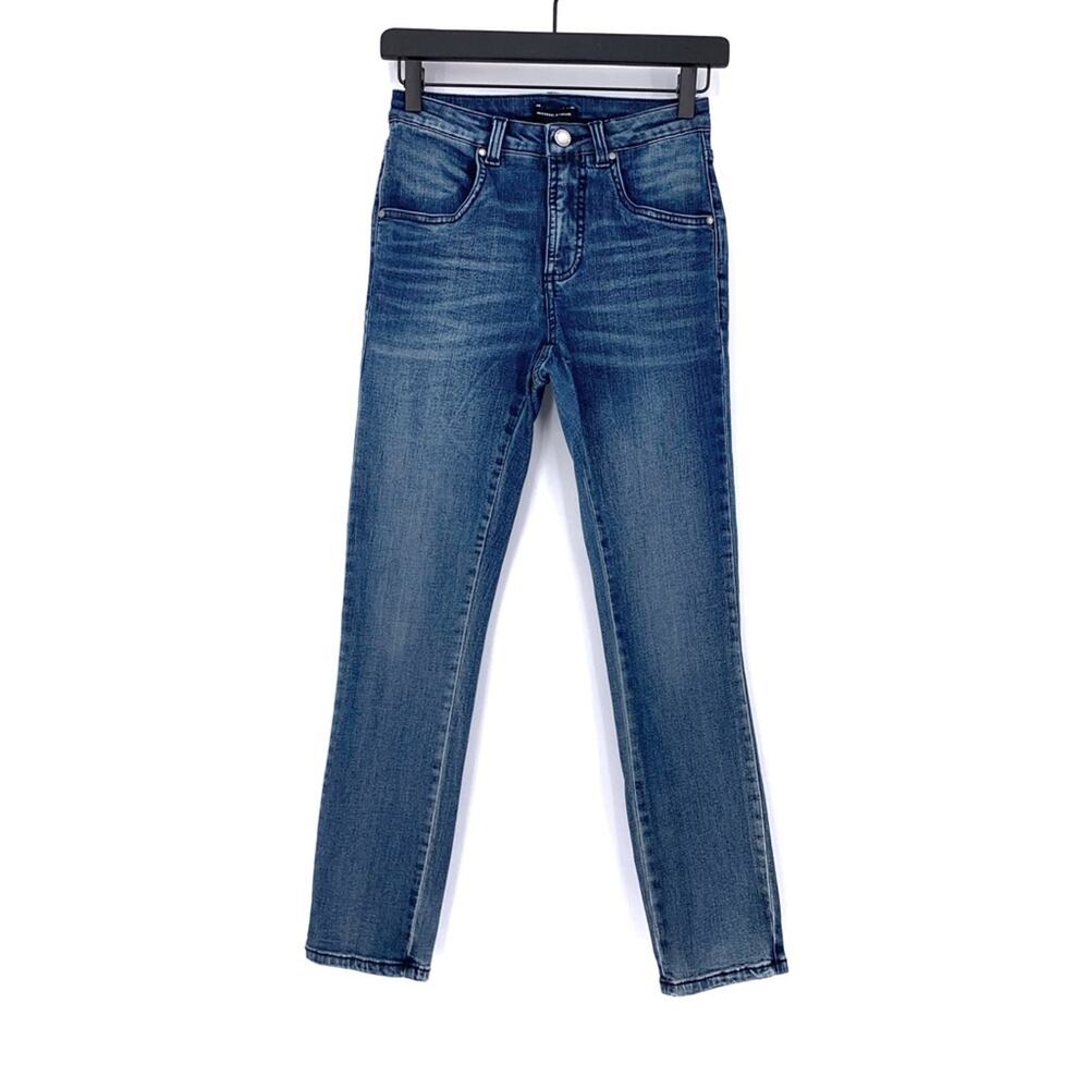 UNIVERSAL STANDARD High Rise Skinny Seine 27" Blue Denim 0 (2)